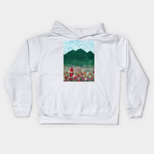 watercolor landscape Kids Hoodie